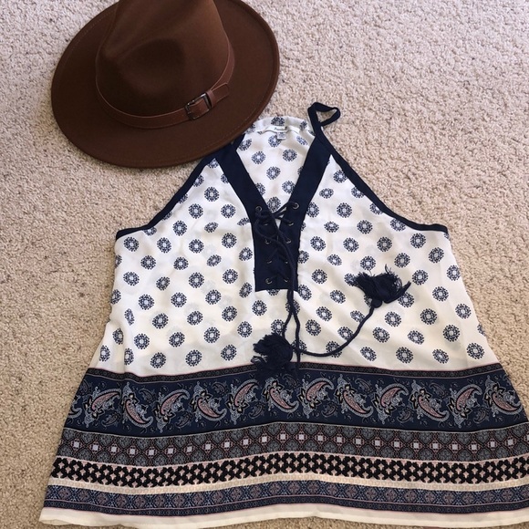 Papaya Blue and Pink top size medium - Picture 1 of 4